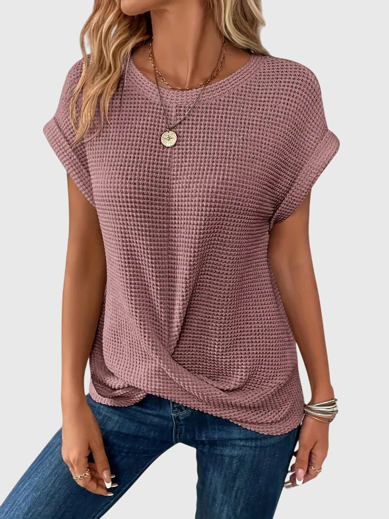 Isa™ | Elegancka Bluzka z Okrągłym Dekoltem