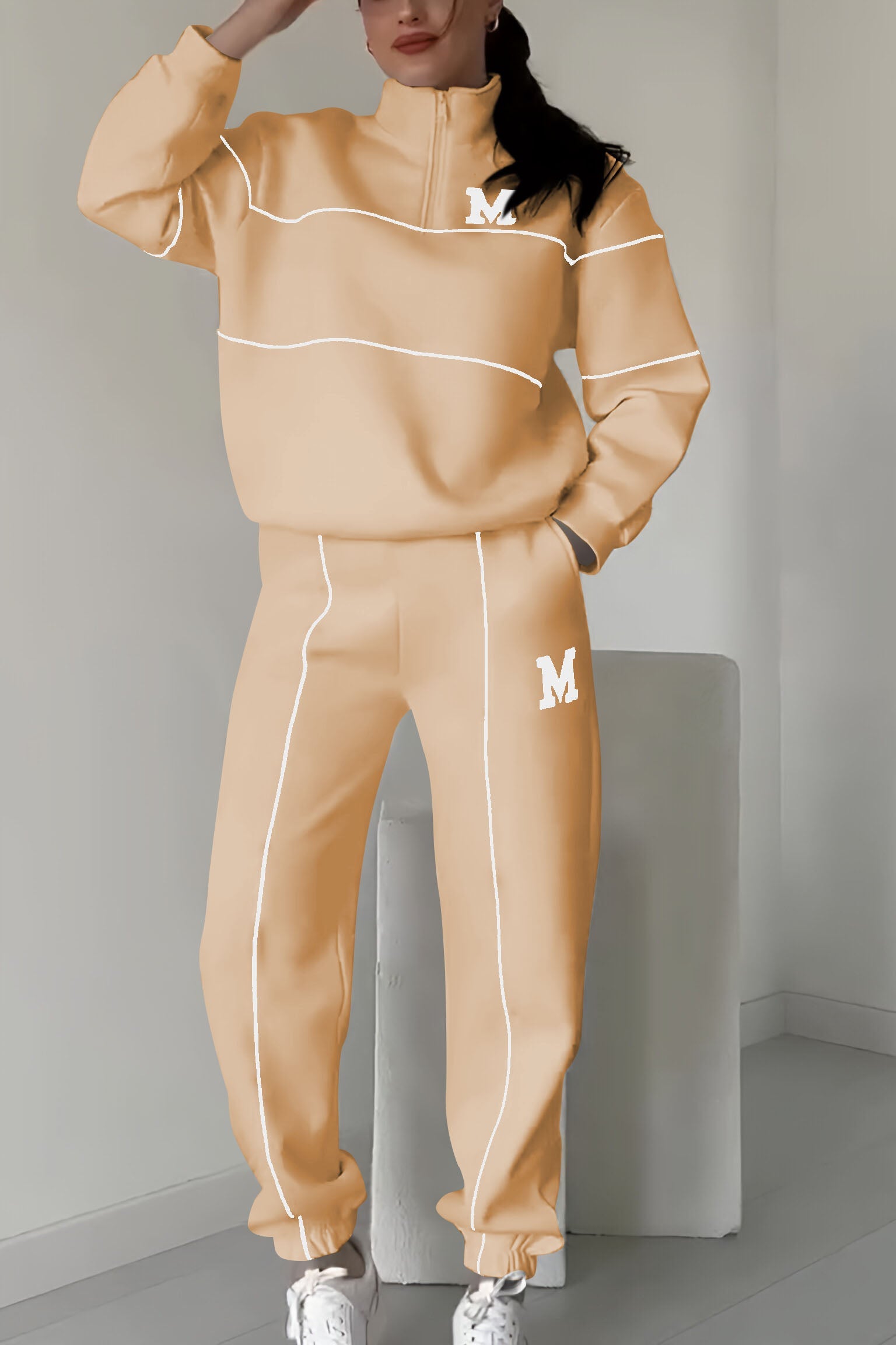 Thalynnae | Wygodny zestaw swetra i spodni