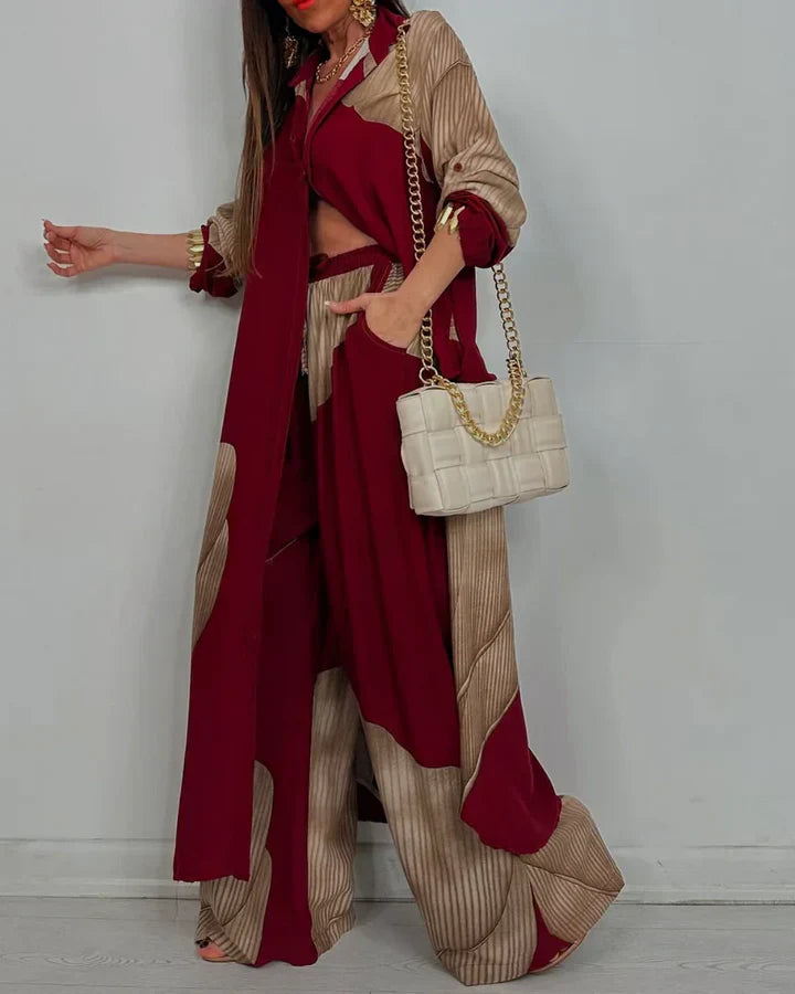 Elwira – Dwuczęściowy letni komplet z lekkiej tkaniny