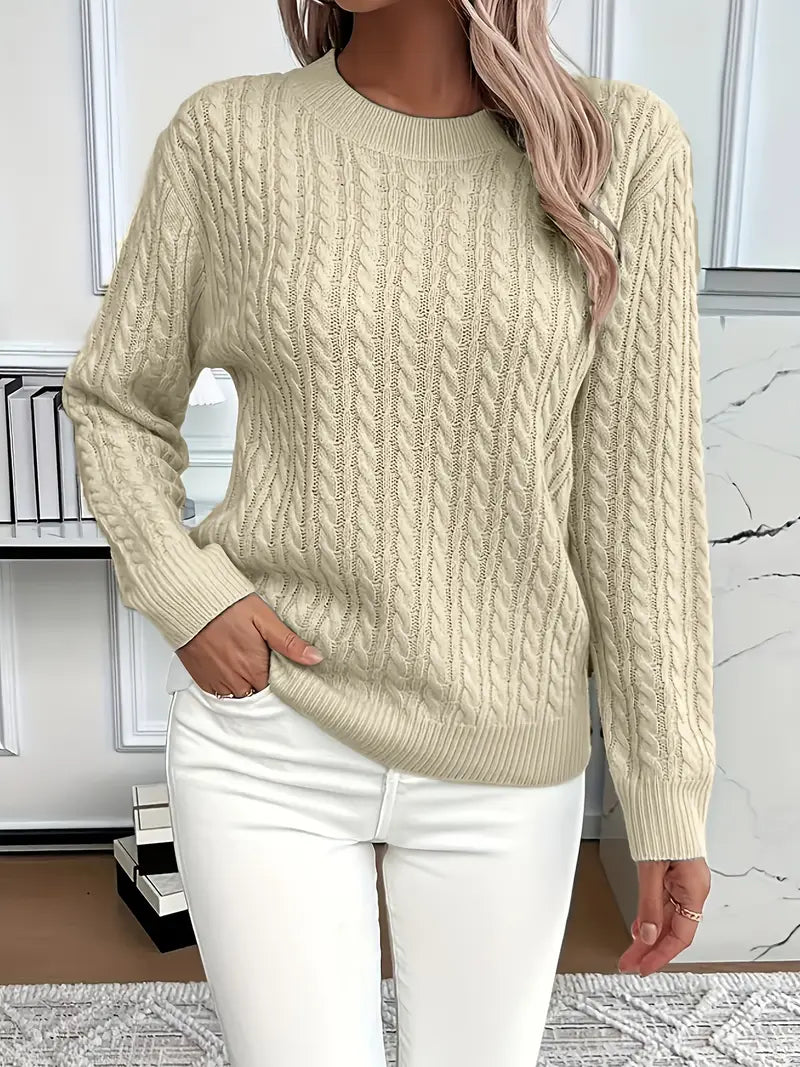Lena – Sweter w splot kablowy