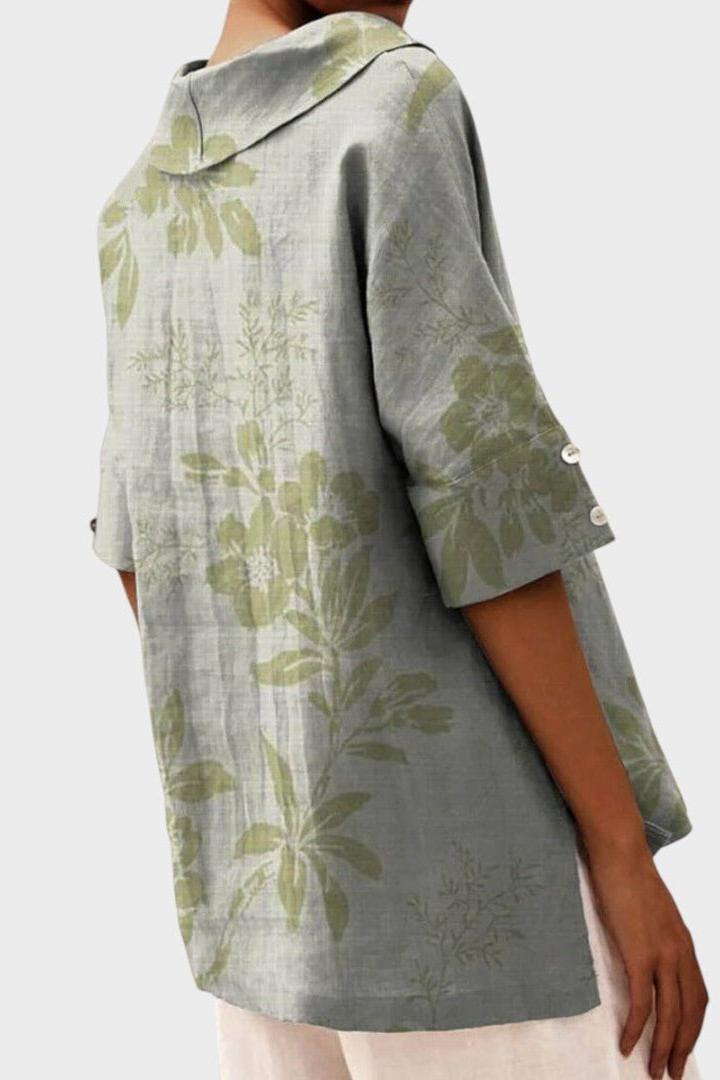 Flávia - Elegancki lniany top