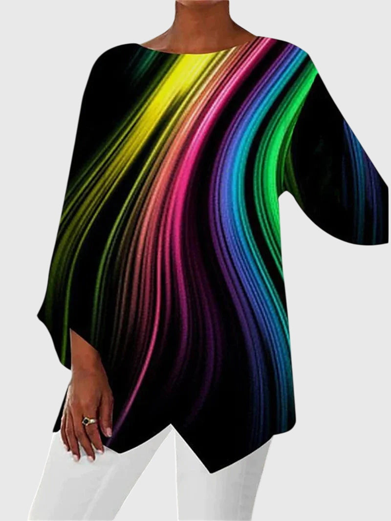 Alayah™ | Elegancka Bluzka z Okrągłym Dekoltem