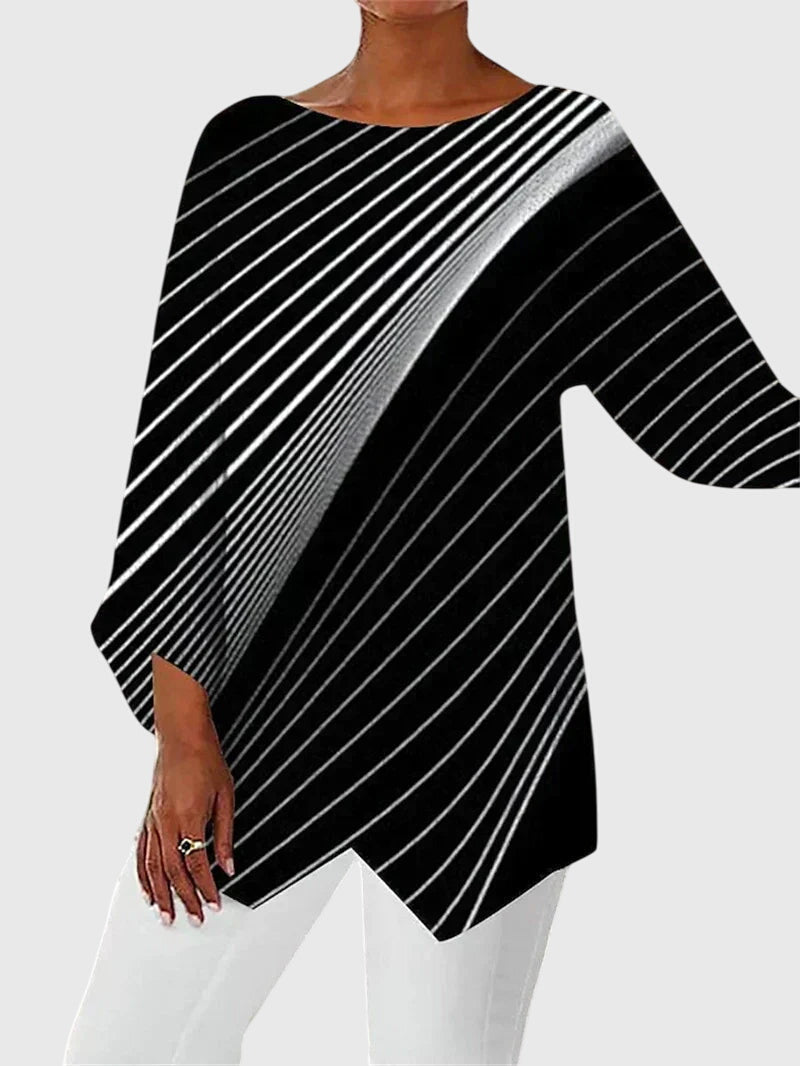 Alayah™ | Elegancka Bluzka z Okrągłym Dekoltem