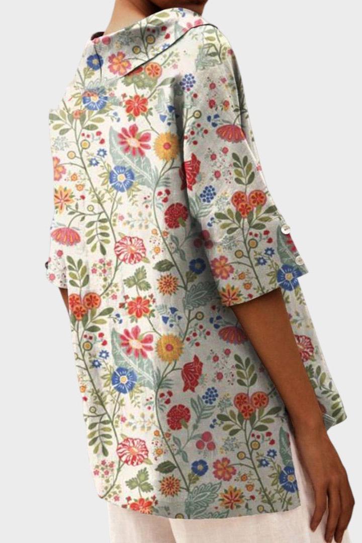 Flávia - Elegancki lniany top