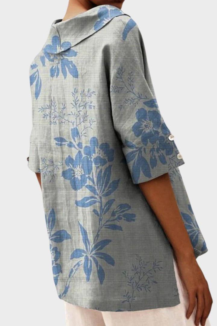 Flávia - Elegancki lniany top