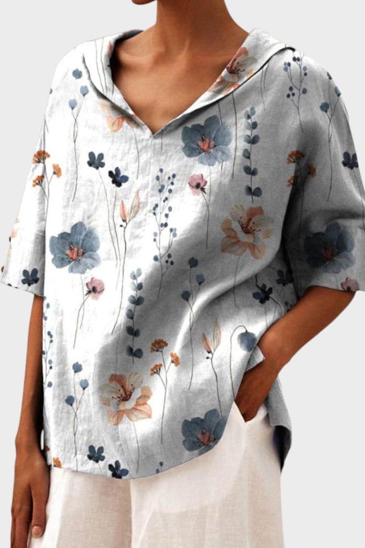 Flávia - Elegancki lniany top