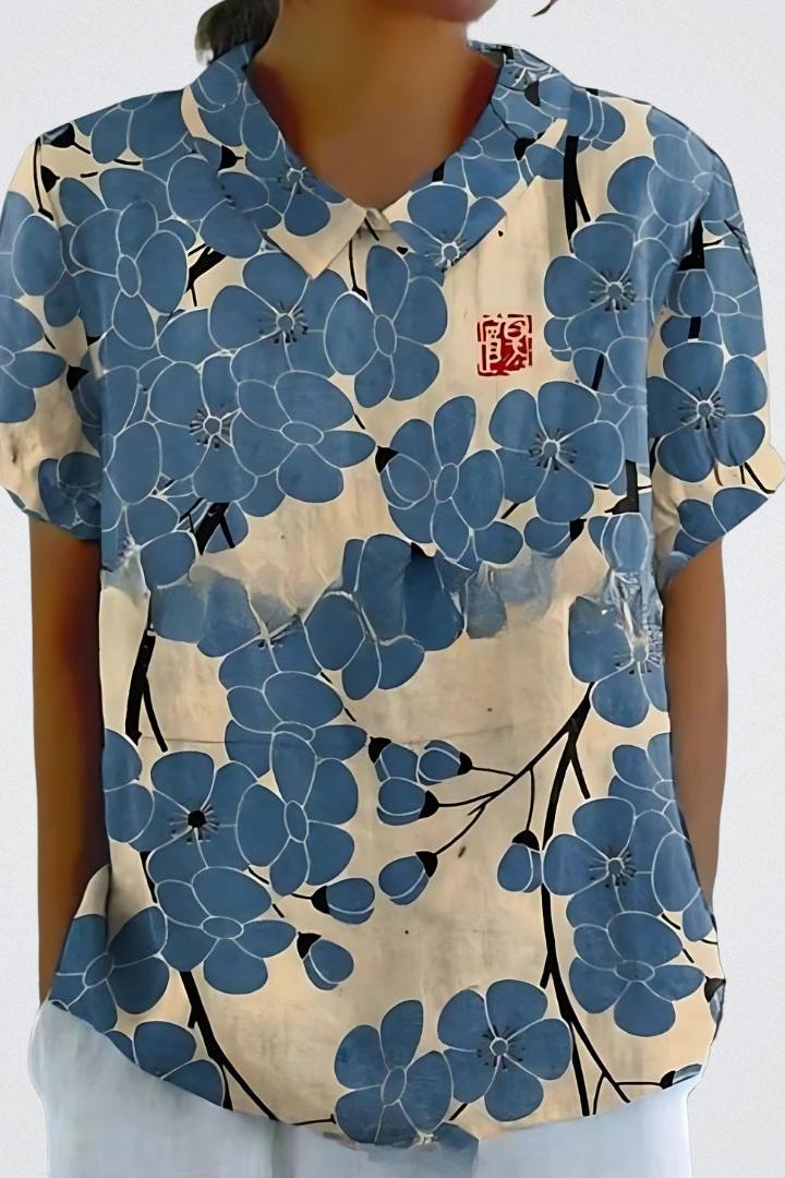 Bluzka w Kwiatowy Wzór