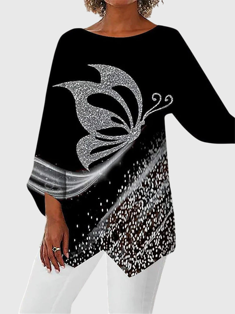 Alayah™ | Elegancka Bluzka z Okrągłym Dekoltem