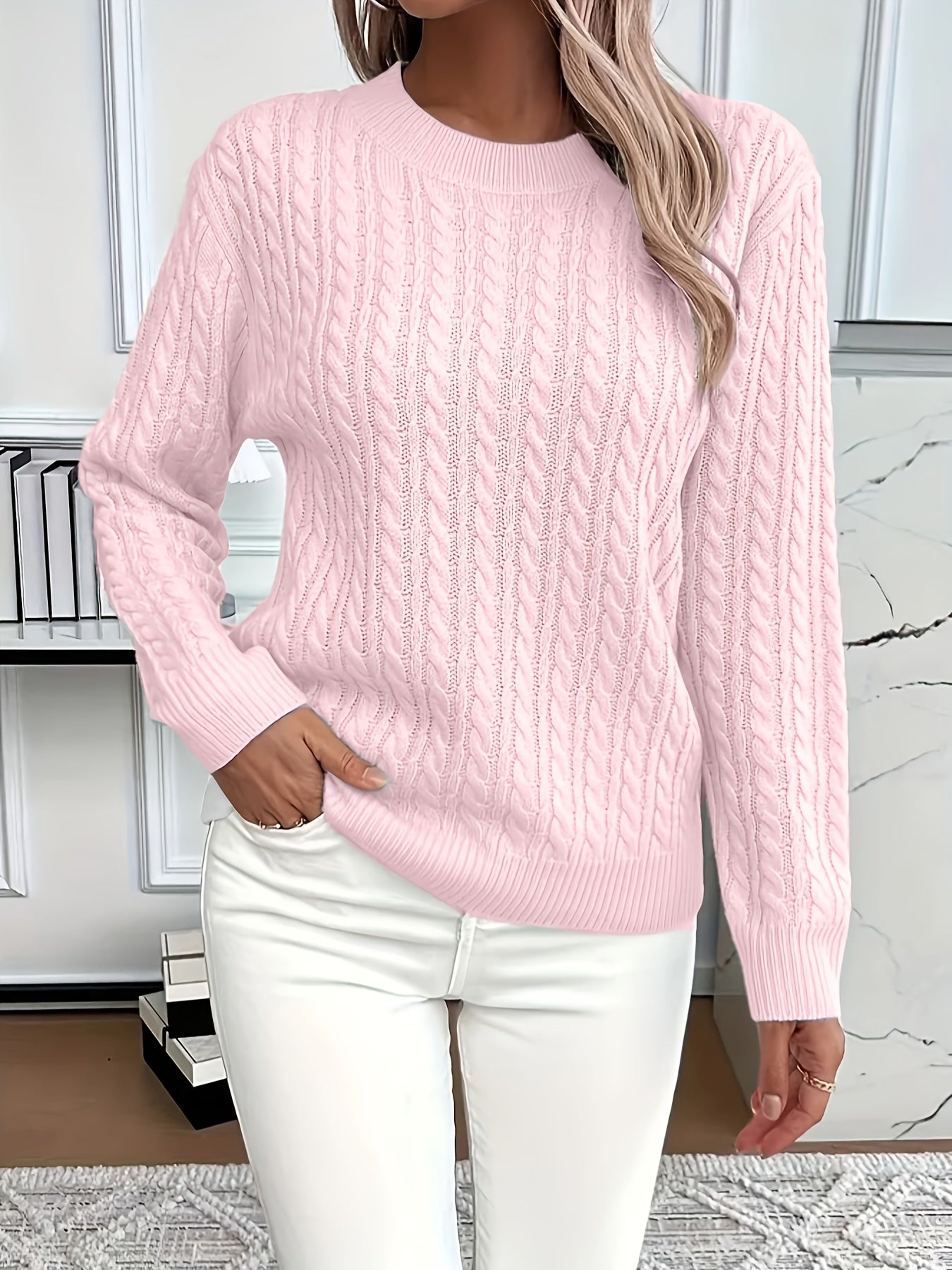 Lena – Sweter w splot kablowy